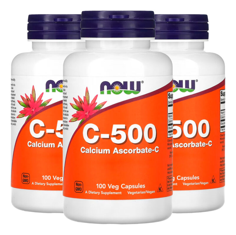 Vitamina C-500 C. Ascorbato-c Now Foods 100cap Importado 3un