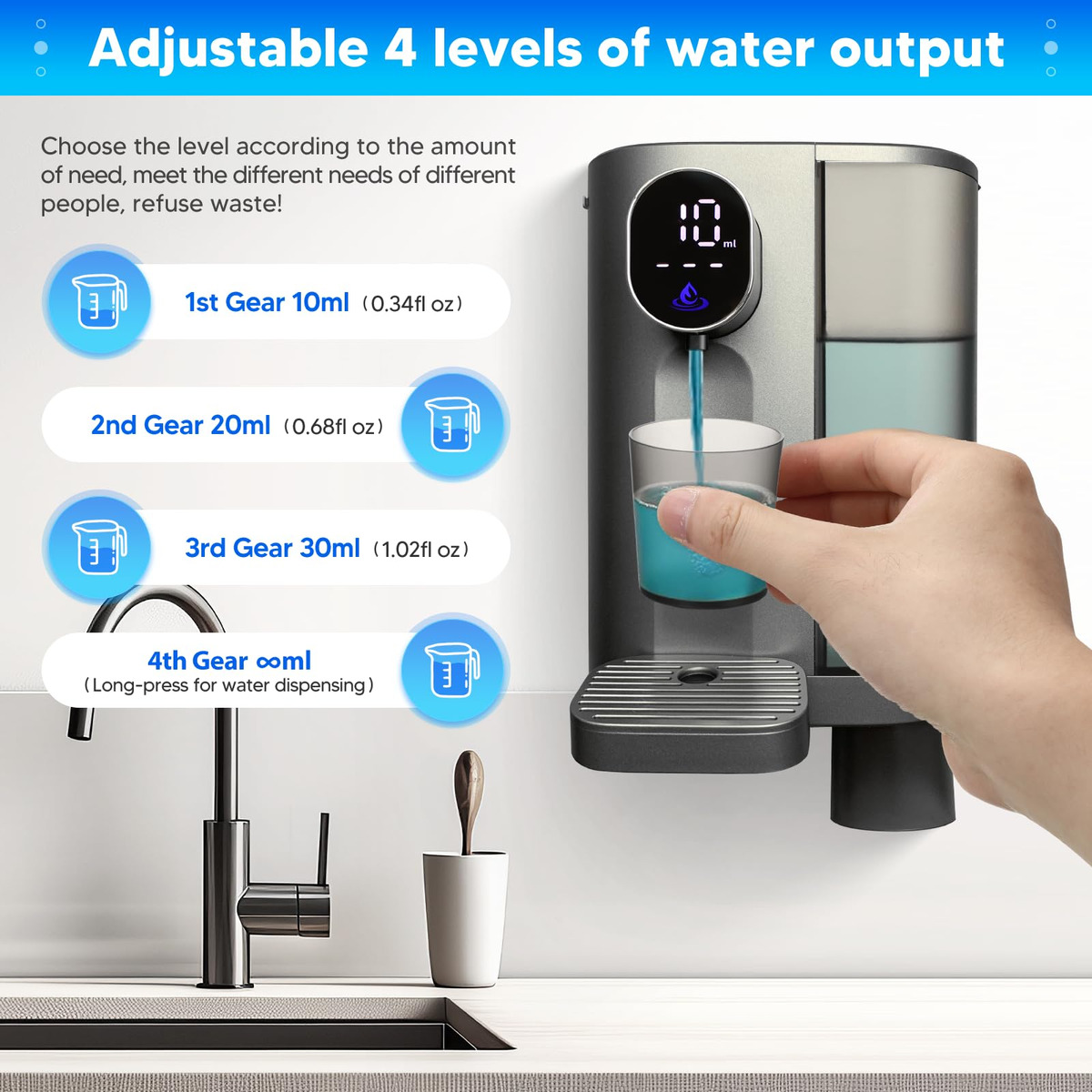 Dispensador Automático De Enxaguatório Bucal Deewaves 600ml - Imagem 5