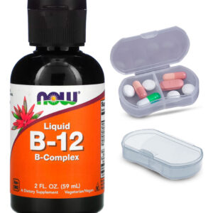 Complexo De Vitamina B-12 Now Foods 59ml + Porta Cápsulas