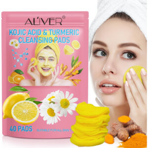 Almofadas De Limpeza Afitmoe Kojic Acid And Turmeric 40 Pads