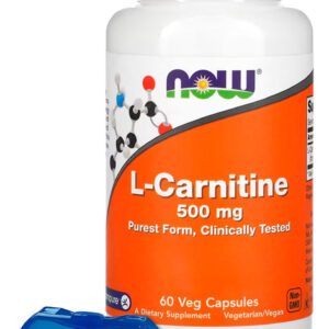 L Carnitina Now Foods 500mg 60veg Capsulas +porta Cápsulas