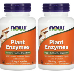 Enzimas Digestivas Now Foods Plant Enzymes 120 Veg Caps 2un Sabor Sem Sabor