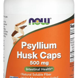 Fibra De Psyllium 500mg Now Foods Psyllium Husk 500veg Caps