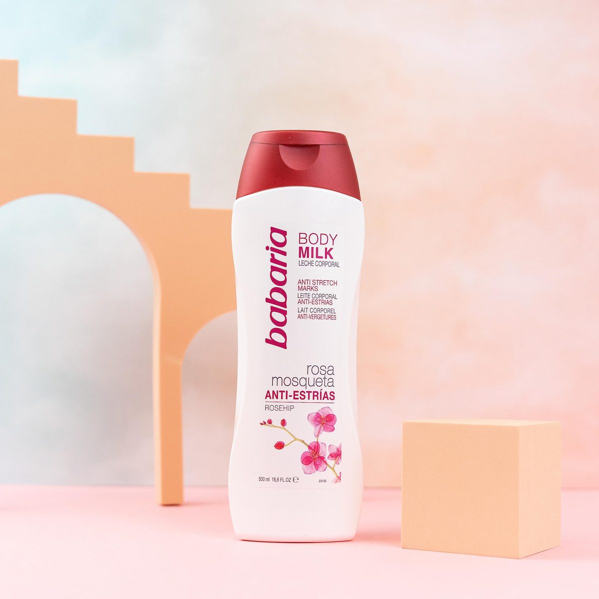 Leite Corporal Babaria Anti Estrias 490 Ml Com Amêndoa Doce - Imagem 4