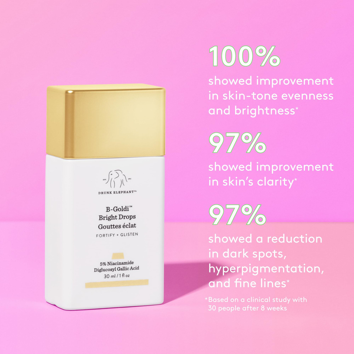 Gotas Faciais Iluminadoras Drunk Elephant B-goldi 30ml Para - Imagem 3