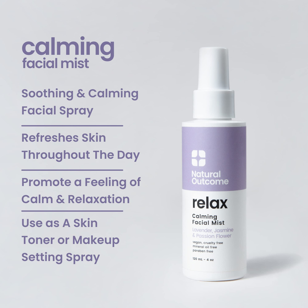 Névoa Facial E Spray Fixador Natural Outcome Calming 120 Ml - Imagem 2