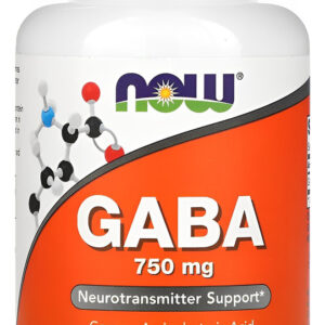 Now Foods Ácido Gaba 750mg100 Veg Caps Sabor N/a