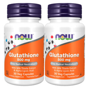 Glutationa 500mg Now Foods Glutathione 30 Veg Caps 2un