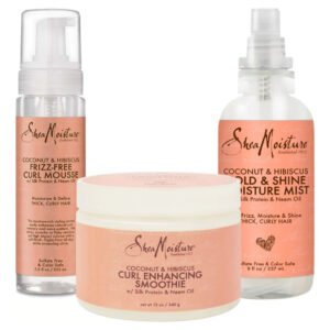 Pacote De Cabelo Sheamoisture Curly: Mousse Sem Frizz 220ml,