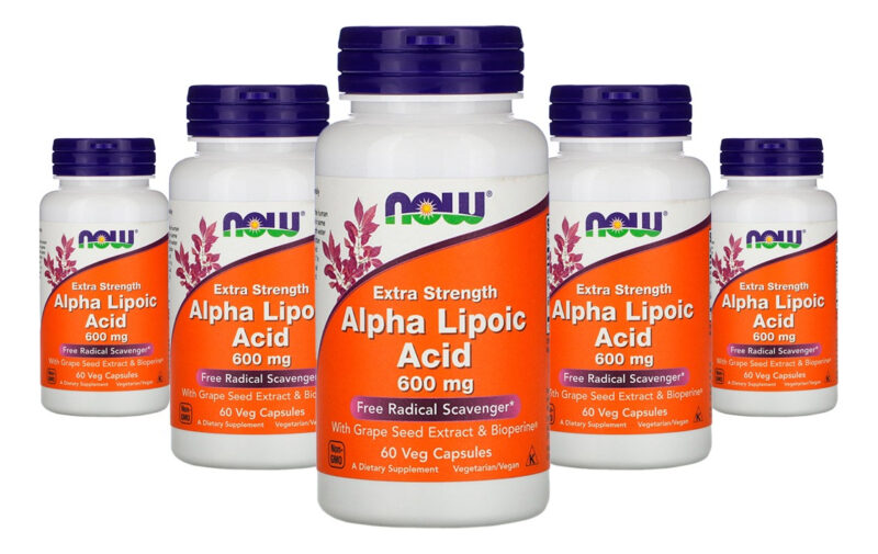 Ácido Alfa Lipóico 600mg Now Foods 60veg Caps 5un