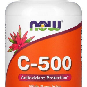 C-500 Now Sem Sabor Vitamina C 500mg 250 Comprimidos