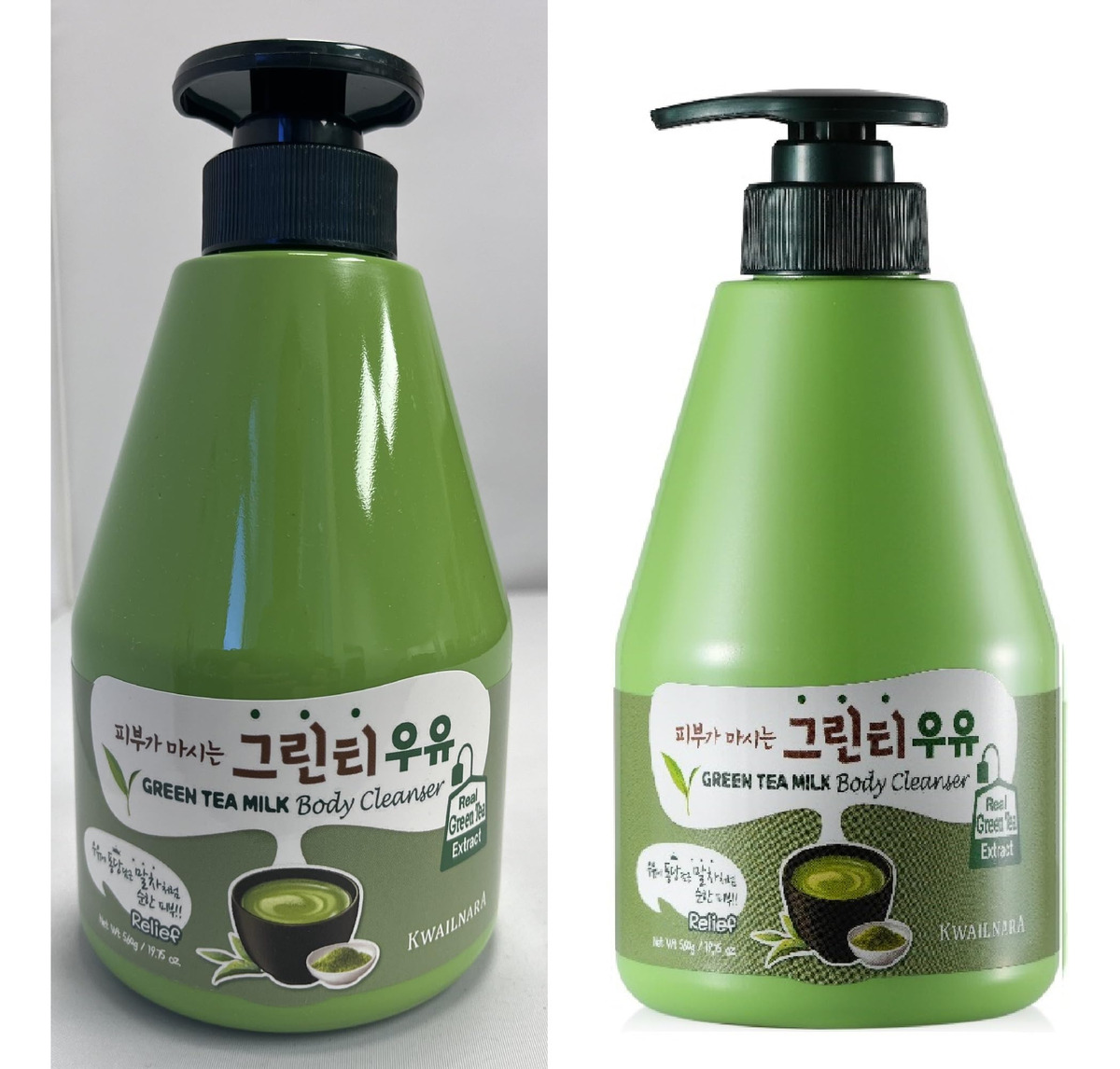 Limpador Corporal Welcos Kwailnara Green Tea Milk 560g - Imagem 7