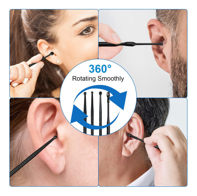Kit De Remoção De Cera De Ouvido Cysnatu Ear Cleaner Com 6 F - Imagem 7