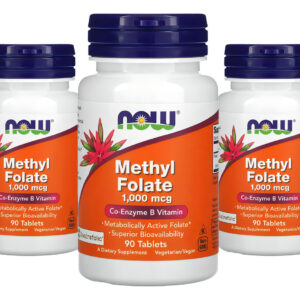 Metilfolato Methyl 1000mcg Now Foods 90 Tablets 3un Sabor Sem Sabor