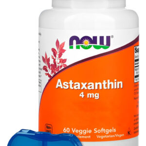 Now Foods Astaxantina Extrato 4mg 60 Vegs Soft +porta Cáps