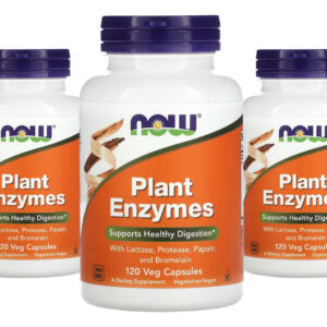 Enzimas Digestivas Now Foods Plant Enzymes 120 Veg Caps 3un
