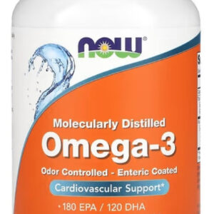 Omega-3 180 Epa/120 Dha Now Foods 180 Cáps Importado Usa