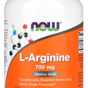 L-arginina 700mg Now Foods 180 Cáps Importados