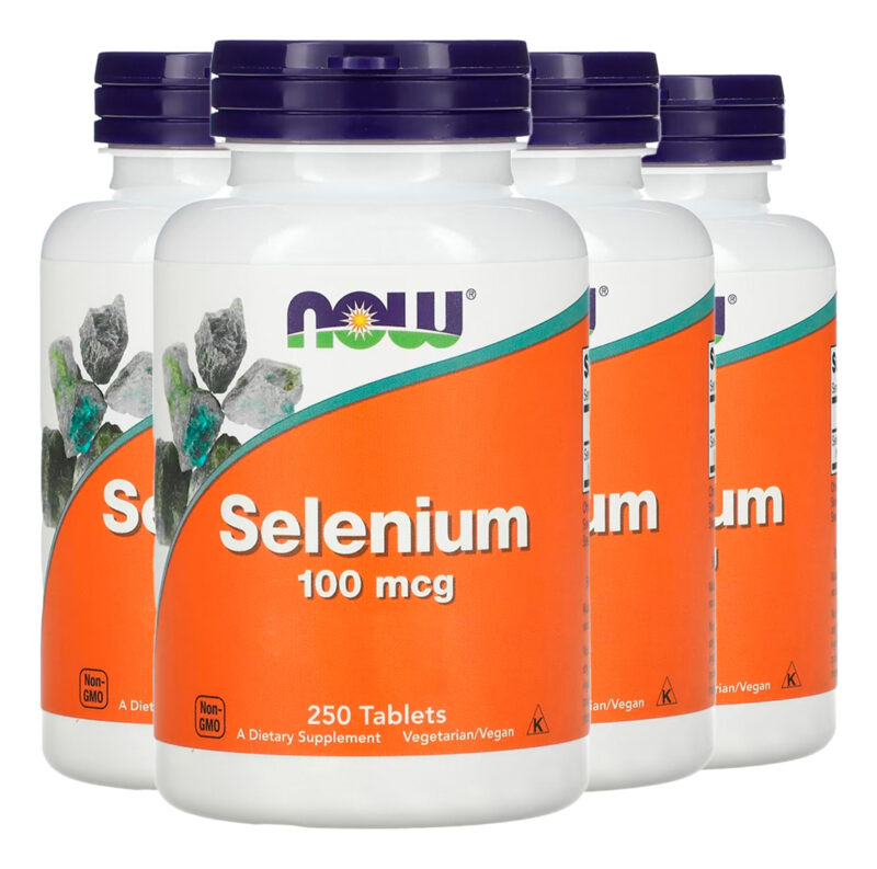 Selênio 100mcg Now Foods Selenium 250 Tablets Importado 4un