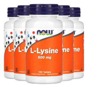 L-lisina 500 Mg Now Foods 100 Tablets Importado 5un