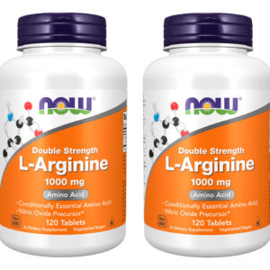 L-arginina 1000mg Now Foods L-arginine 120 Tablets 2un Sabor Sem Sabor
