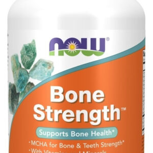 Now Foods Bone Strength C/ Vitaminas E Minerais 120 Cápsulas De Sabor Insípido