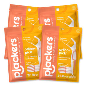 Floss Picks Plackers Orthopick For Braces, 36 Unidades (paco