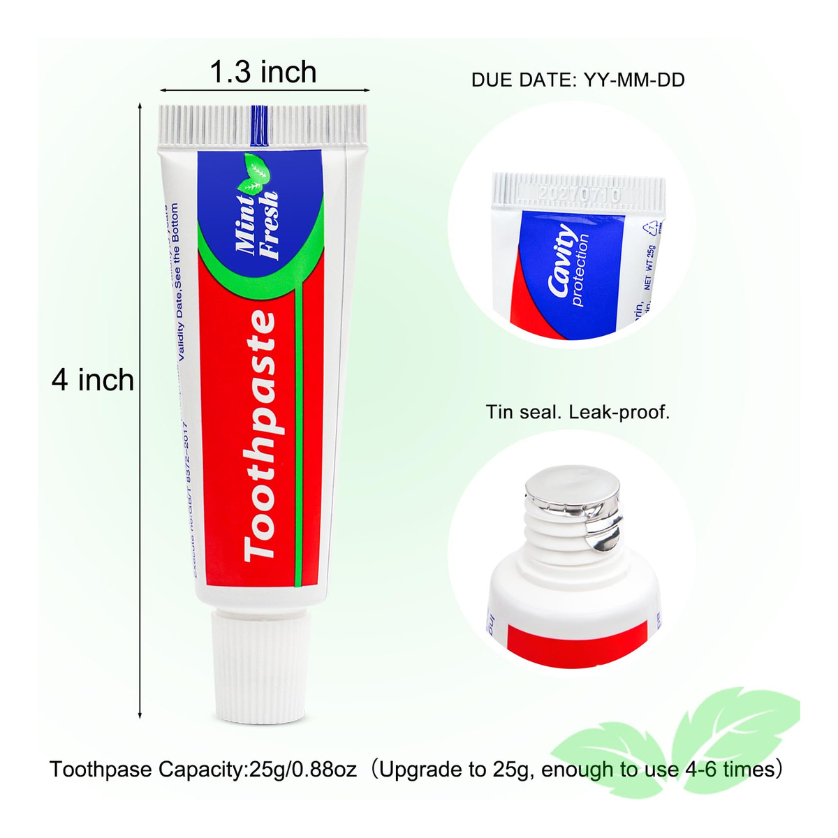 Pasta De Dente Sequipo Travel Size 25g 100 Unidades Com Sabo - Imagem 2
