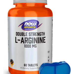 L-arginina 1000mg Now Foods 60 Tablets + Porta Cápsulas
