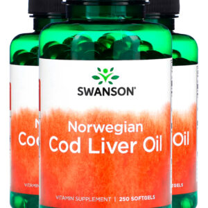 Óleo De Fígado Bacalhau 350mg Swanson 250 Soft Importado 3un