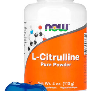 L-citrulina Pura Em Pó Now Foods 113g + Porta Cápsulas