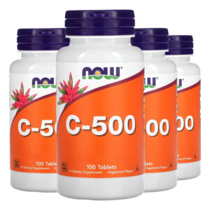 Vitamina C 500mg Com Rosa Mosqueta Now Foods 100tab 4un