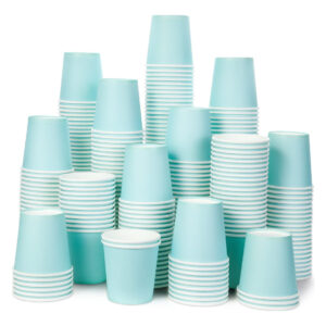 Copos De Papel Aozita 90ml Sky Blue 210, Pacote Para Enxagua