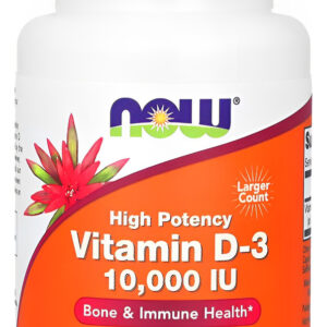 Now Foods Vitamina D3 250mcg Alta Potência 240 Softgels Sabor Sem Sabor