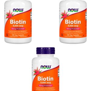 Biotina 5000mcg Now Foods 120veg Caps 3un