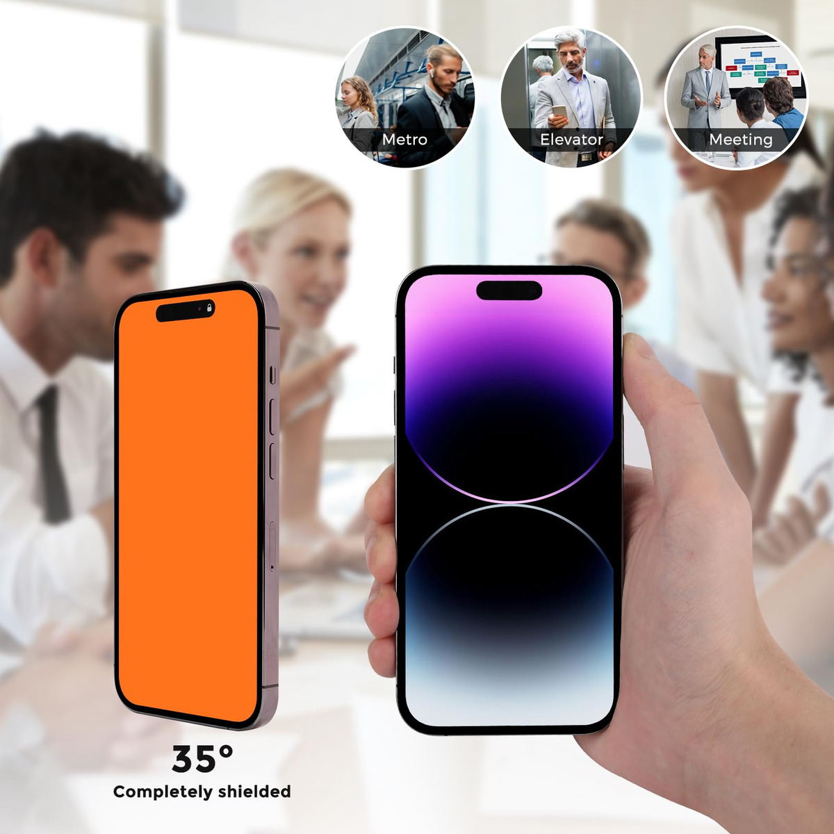 Protetor De Tela De Privacidade Jieykjo Para iPhone 16 Pro M - Imagem 3