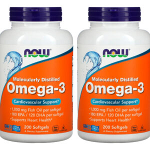 Ômega-3 Molecularmente Destilados Now Foods 200softgels 2un