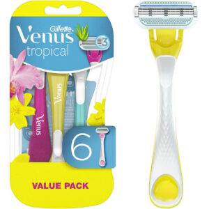 Lâminas De Barbear Descartáveis Gillette Venus Tropical 6 Un