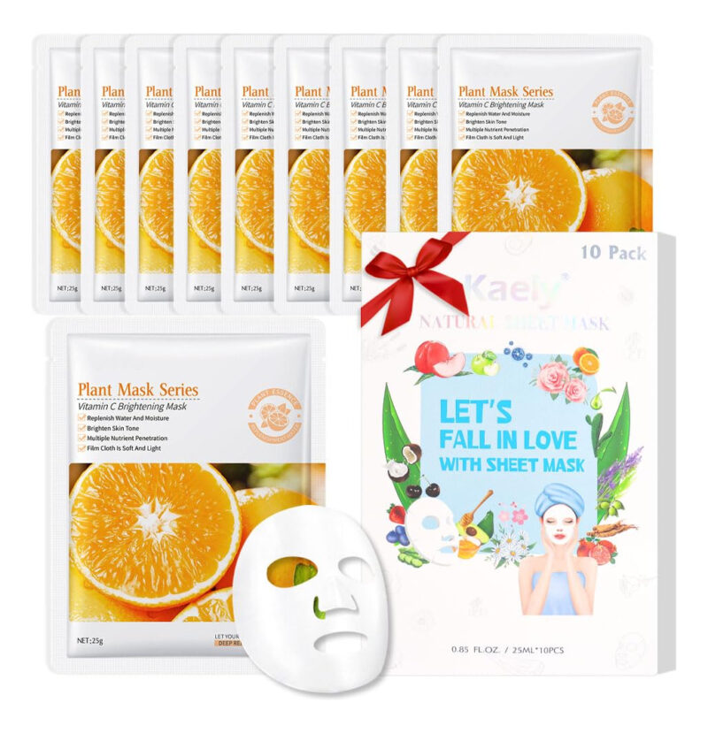 Máscaras Em Folha Kaely, Vitamina C, Hidratantes Para Todas