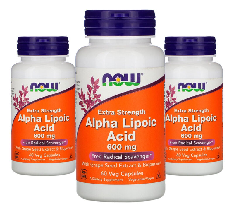 Ácido Alfa Lipóico 600mg Now Foods 60veg Caps 3un