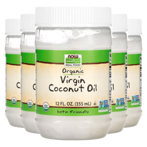 Óleo De Coco Virgem Now Foods 355ml 100% Puro Importado 5un