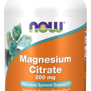 Citrato De Magnésio 200mg Now Foods 250 Tab Importado