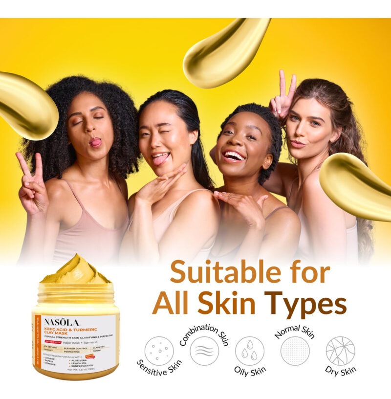 Máscara De Argila Nasola Kojic Acid Curcuma 125 Ml Com Alcaç - Image 6