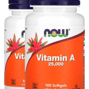 Vitamina A 7.500mcg 100 Softgels Importado 2un Now Foods