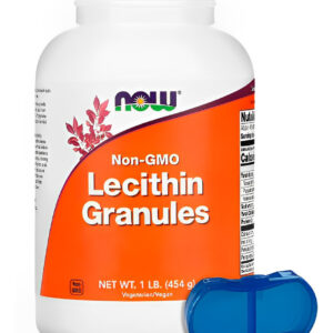 Lecitina Grânulos Now Foods 454g + Porta Cápsulas