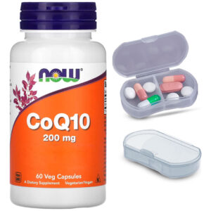 Coenzima Coq10 200mg Now Foods 60 Caps + Porta Cápsulas