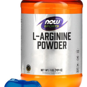 L-arginina Em Pó Now Foods Sports 454g + Porta Cápsulas