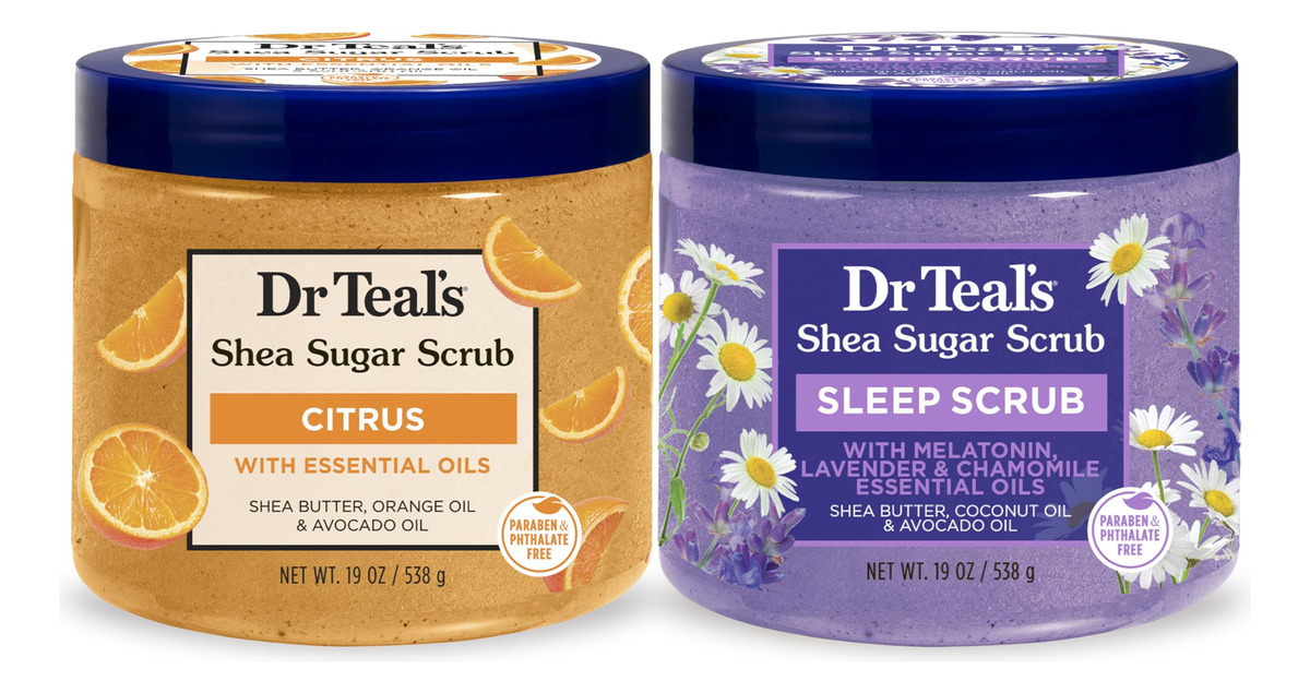 Esfoliante Corporal Dr. Teal's Shea Sugar Com Vitamina C 560