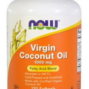 Óleo De Coco Tcm Virgem Orgânico Frio Importado 120 Cáps Now