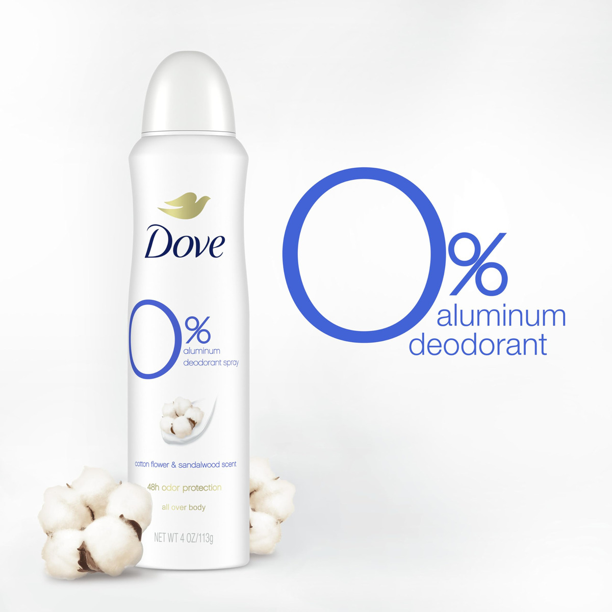 Desodorante Dove 0% Alumínio Em Spray Seco Para Flores De Al - Imagem 2